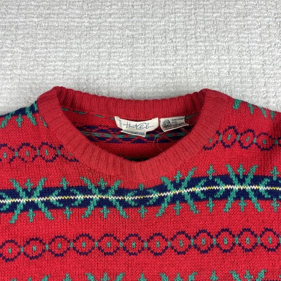 Vintage Hunt Club Scotland 100% Shetland Wool Sweater Men's Size L Defect, read* - Picture 2 of 16
